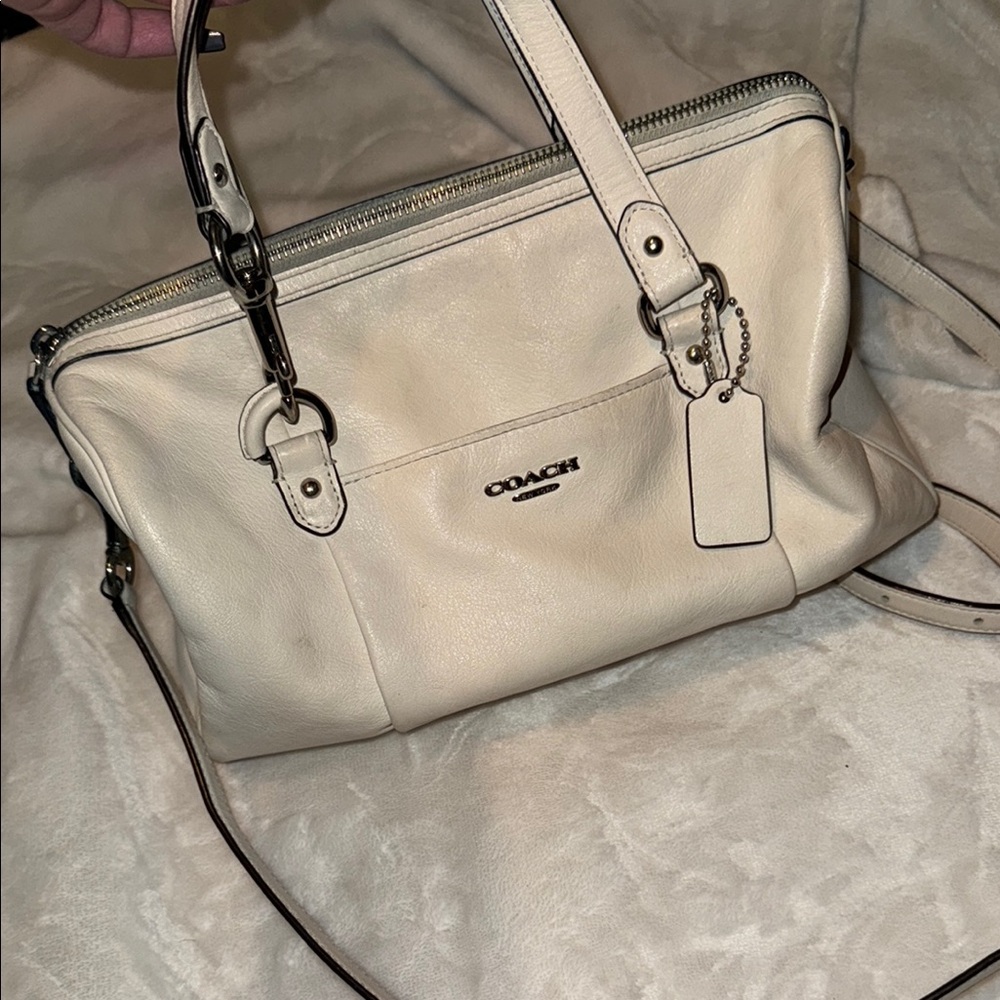 Coach Cream Leather Women's Bag